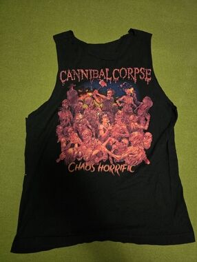Cannibal Corpse "Chaos Horrific" Black Graphic Cut Tank Top